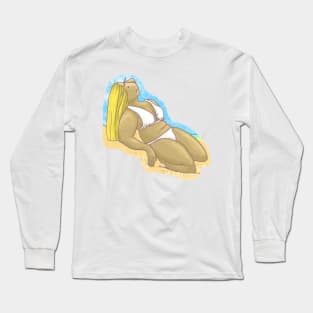 Sitting on the Beach Long Sleeve T-Shirt